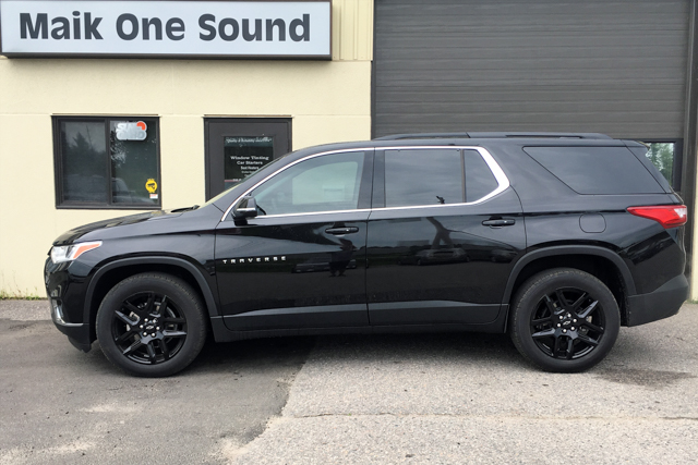 2019 Chevrolet Traverse with professional window tint in North Bay